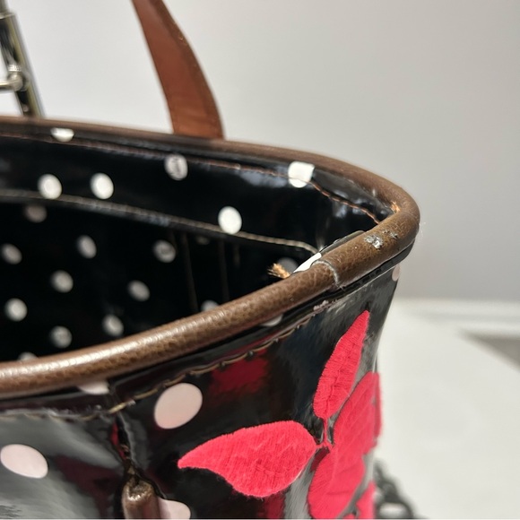 Consuela Black Polka Dot/Pink Valentina Tote - Picture 9 of 16